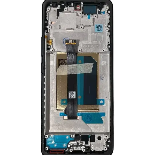 LCD display + dotyková deska + přední kryt pro Xiaomi Redmi Note 14 5G, black (Service Pack)