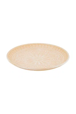 Ozdobný tác home & lifestyle 29,3 x 3,3 x 29,3 cm oranžová barva