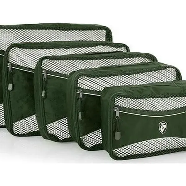 Cestovní organizéry Heys Eco Packing Cube 5pc Set II Green