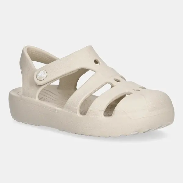 Dětské sandály Crocs CLASSIC FISHERMAN KIDS béžová barva, 210626