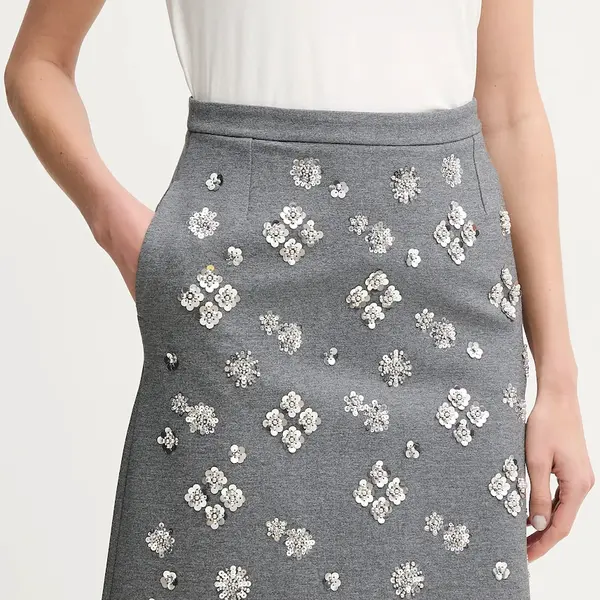 Sukně Weekend Max Mara šedá barva, mini, 2515771021600