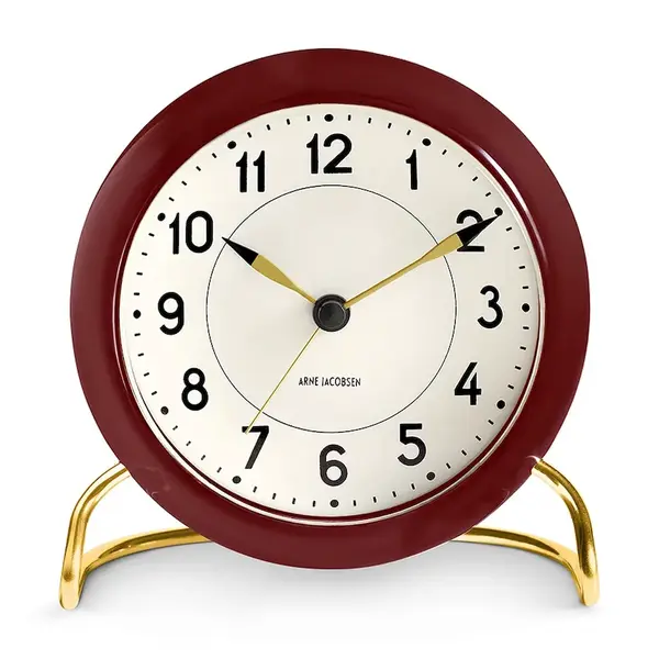 Stolní hodiny Rosendahl Station Table 11 cm vínová barva
