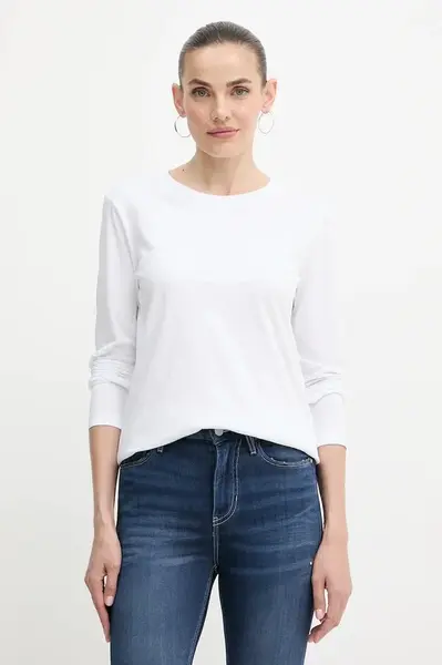 Bavlněné tričko s dlouhým rukávem Armani Exchange