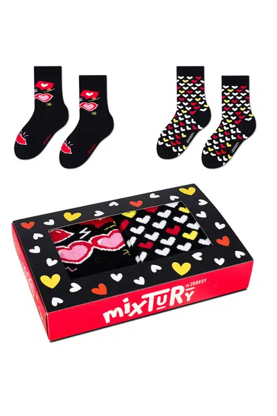 ZOOKSY/RAINBOW SOCKS Sada ponožiek, Zooksa Mixtury Láska pre deti