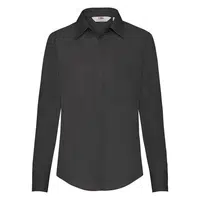 FRUIT OF THE LOOM F17•LADIES LONG SLEEVE POPLIN SHIRT