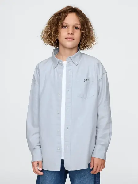 GAP Dětská oversize košile Oxford - Kluci