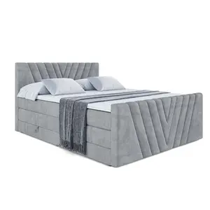ALTDECOR POSTEL boxspring ERNINA-Z KING – 180x200 – H3/H4 – šedá