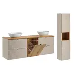 Petits-meubles KOUPELNOVÝ NÁBYTEK 160.4cm Manoa 2er-Set Kašmír