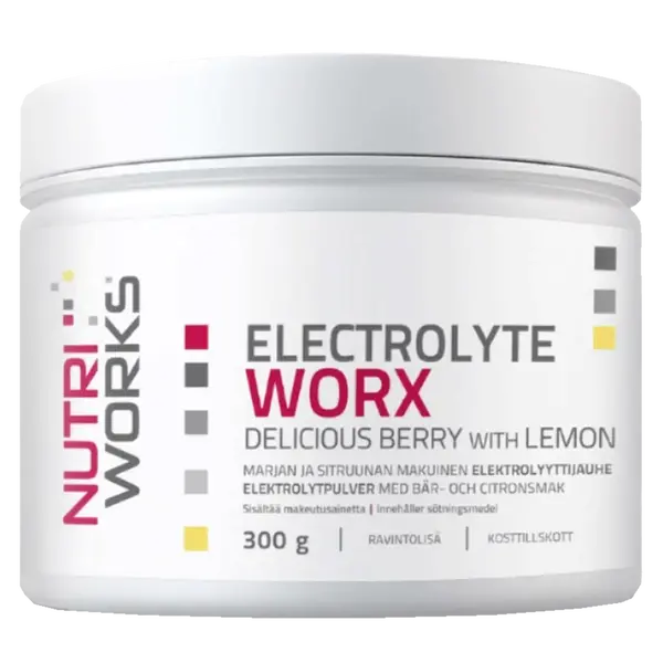NutriWorks Electrolyte Worx NEW 300g - lesní plody, citron
