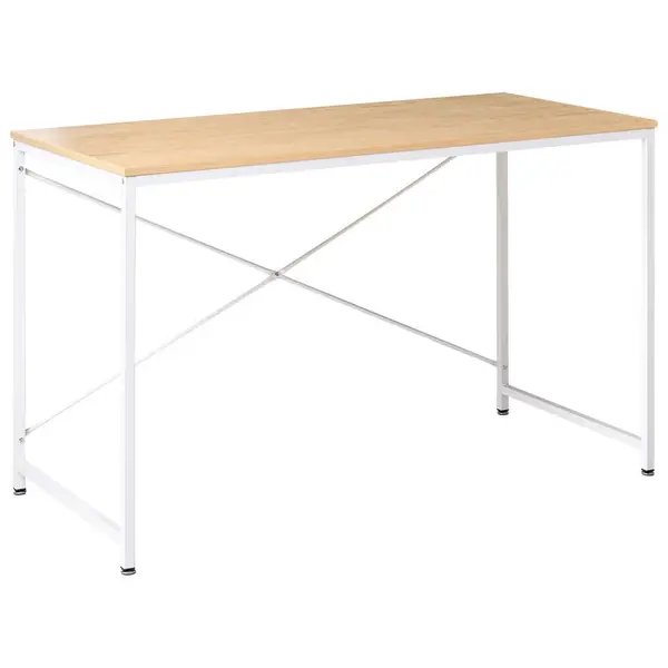 Beliani PSACÍ STŮL Světle hnědý/Bílý 120/60 cm Andaste