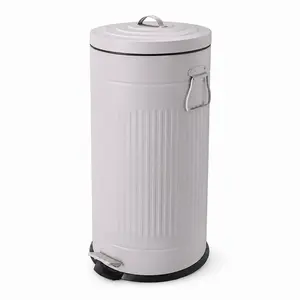 Relaxdays ODPADKOVÝKOŠ Šedý 30 l nášlapný Soft-Close kovový