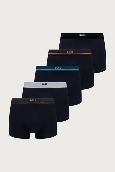 BOSS  boxerky pánske bavlnené s elastanom Trunk 5P Essential 5-pak