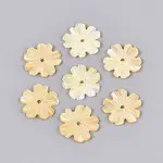 Natural Yellow Shell Carved Beads