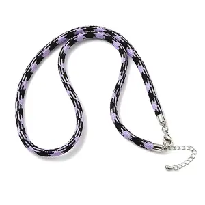 Ployester Core-Wrapped Round Cord Necklace Making