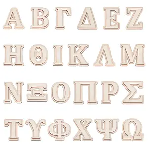 24Pcs Unfinished Wood Letter Craft Board