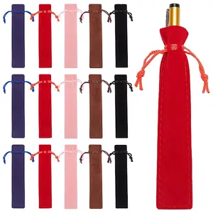 150Pcs 5 Colors Velvet Pen Case