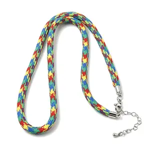 Ployester Core-Wrapped Round Cord Necklace Making