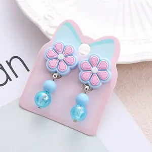 Alloy Plastic Clip-on Earrings for Kid