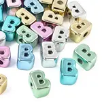 UV Plating Acrylic Alphabet  Beads