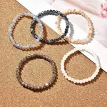 Electroplate Glass Beads Stretch Bracelets