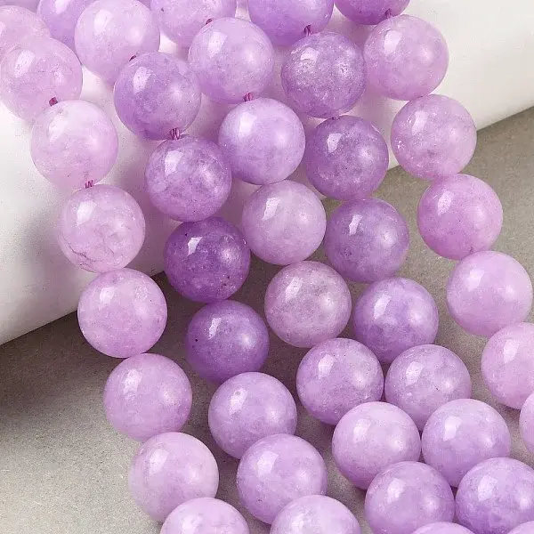 Dyed Natural White Jade Beads Strands