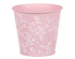 Obal na květináč růžový s bílými růžemi, 14 cm