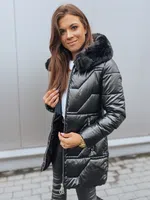Černá dámská prošívaná zimní bunda s kapucí Dstreet