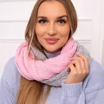 Kesi KN14 Dámský dvoubarevný džínový + šedý snood