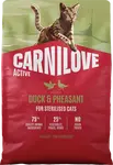 Granule CARNILOVE Active pro sterilizované kočky kachna a bažant 2 kg