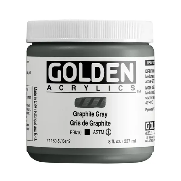 Akrylová barva Golden Heavy Body 237 ml - Graphite Gray 1160