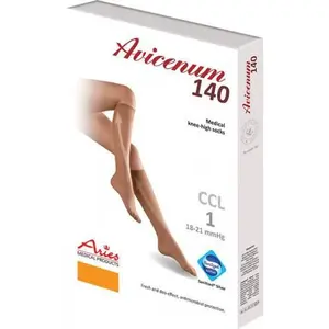 AVICENUM 140 DEN Phlebo lýtkové pančuchy telové-8030 - Veľkosť M - Long