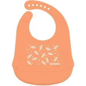 Baboo Silicone Bib bryndák Peachy Keen, 4m+ 1 ks