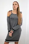 Šaty Tres Chic grafitové