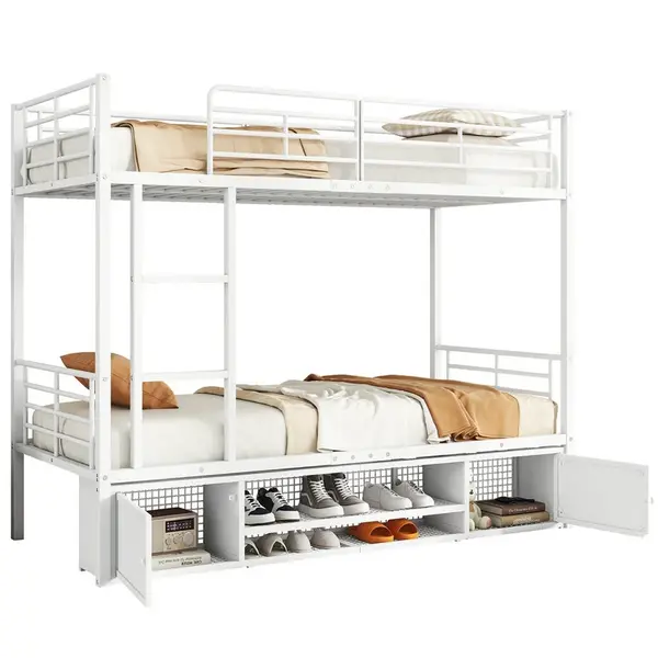 CHICFURN PATROVÁ POSTEL 90/200 cm v bílé barvě s úložným prostorem