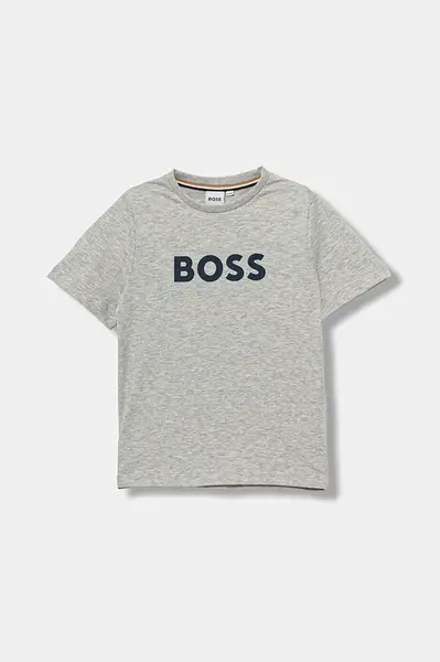 BOSS  Dětské bavlněné tričko