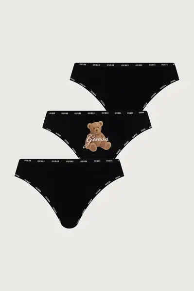 Guess  tanga dámské bavlněné s elastanem ARIA 3-pack