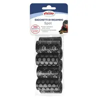 Náhradné sáčky na psie výkaly čierne so vzorom 9 roliek