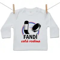Boodyy Tričko s dlhým rukávom Fandí celá rodina 74 (6-9 mesiacov)