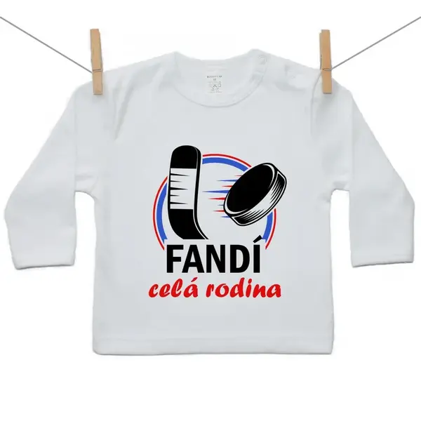 Boodyy Tričko s dlhým rukávom Fandí celá rodina 74 (6-9 mesiacov)