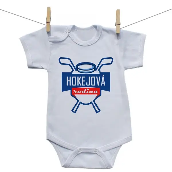 Boodyy Body s krátkym rukávom Hokejová rodina 80 (9-12 mesiacov)