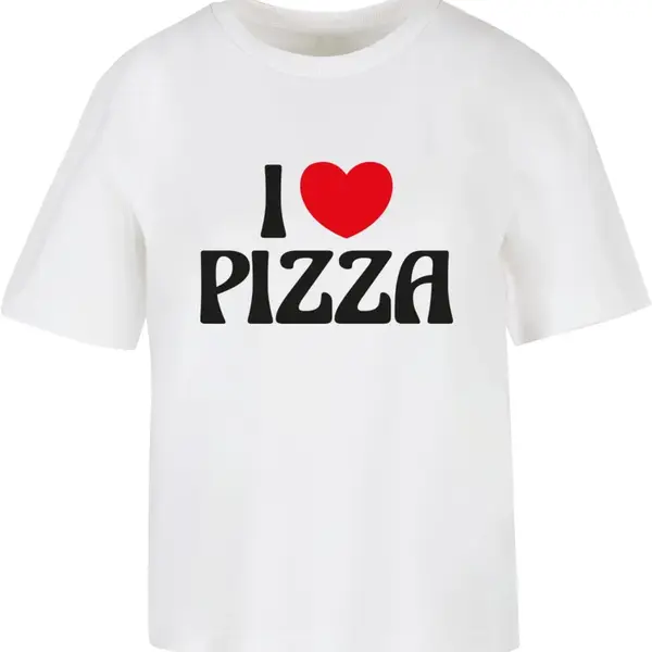 Women's T-shirt Pizza Love white