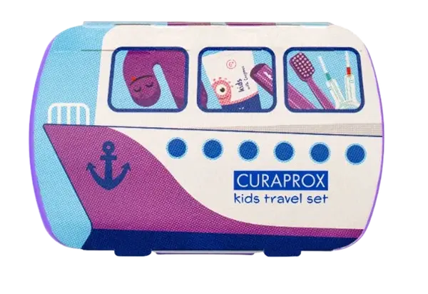 CURAPROX Travel set KIDS fialový
