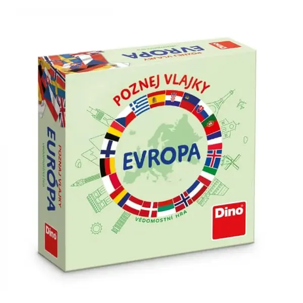 Poznaj vlajky Európa, Spoločenská hra-DINOTOYS