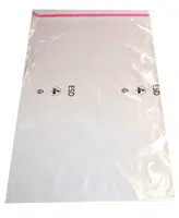 1000 ks - Sáček plochý 400x600+50/0,05 PINK Antistatic s klopou