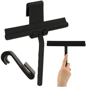 Stierka na vodnú paru do sprchy 33 cm – čierny silikón