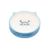 Keramická miska pre mačku modrá stredná