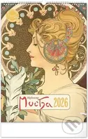 NOTIQUE Nástěnný kalendář Alfons Mucha 2026 (neutrální kalendárium)
