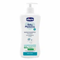 CHICCO Šampón na vlasy a telo s dávkovačom Baby Moments 92 % prírodných zložiek 500 ml