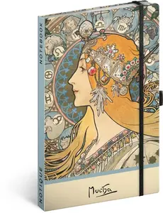 Notes Alfons Mucha - Zodiak, tečkovaný