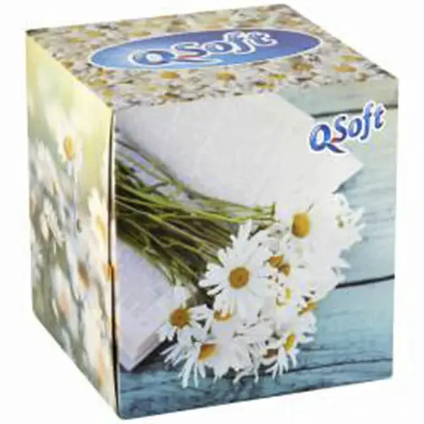 Q-SOFT Papírové kapesníky 3-vrstvé Daisy BOX 60 ks